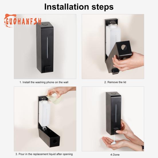 600ml Press-type Soap Dispenser, Wall Mounted, Universal, Hand Wash Lotion Container, for Bathroom