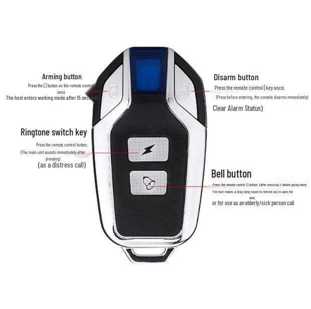 Wireless Bicycle Anti-Theft Alarm with Extra Loud Volume