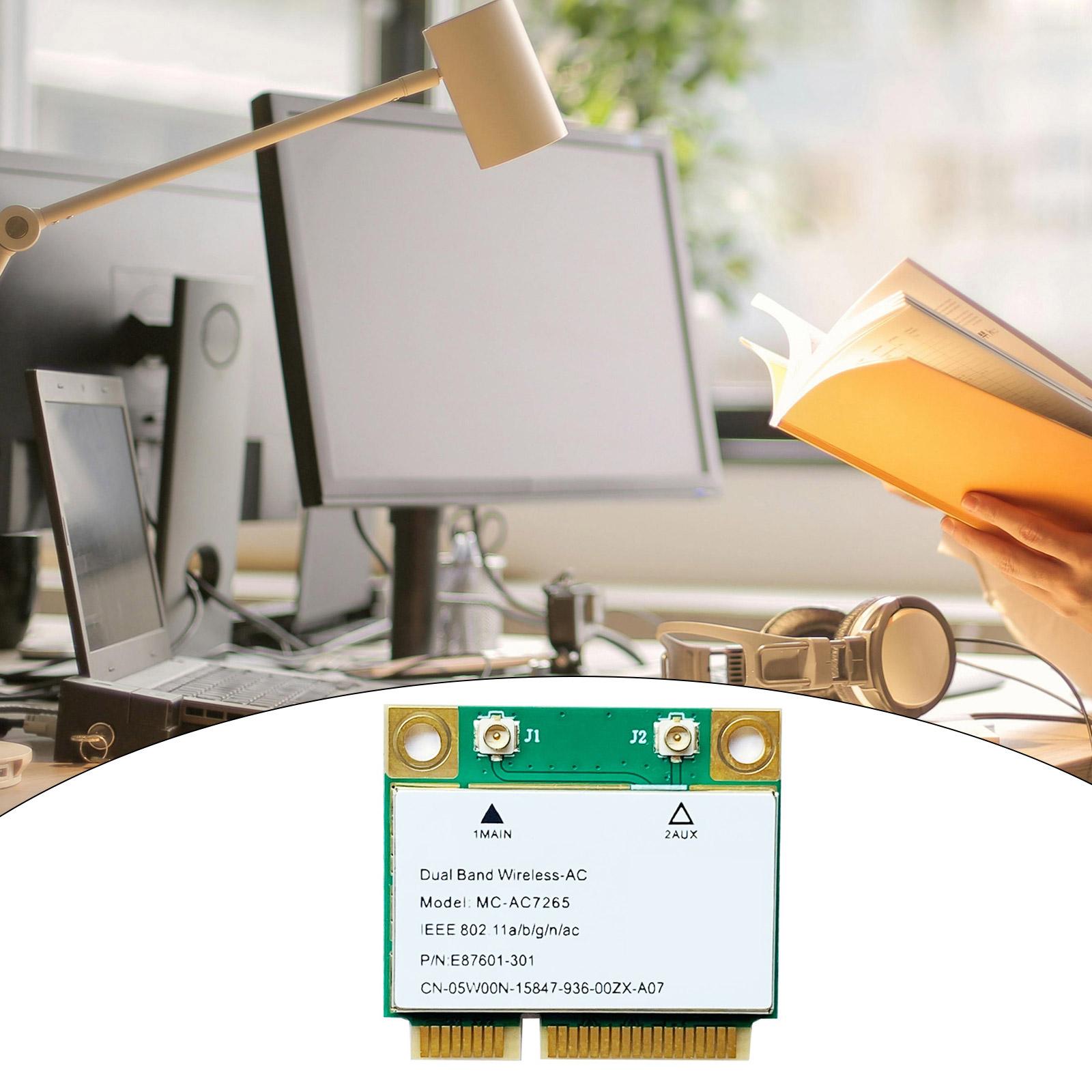 

1200 Мбіт/с Wireless MC AC7265 Double Band PCIE WiFi Card Bluetooth-сумісна 4.2 802.11Ac 2.4G 5Ghz адаптер для ноутбука