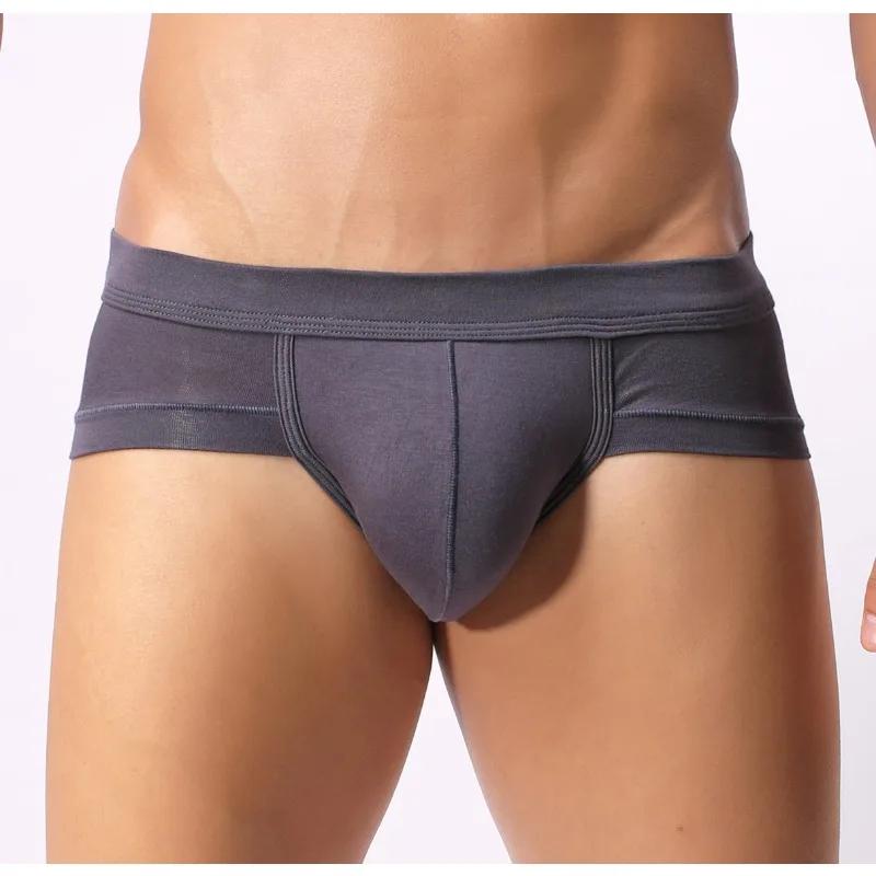 U Convex Pouch Briefs For Men Sexy Underwear Soft Panties Mini Boxer Brief Bikini Trunks Breathable Underpants Solid Lingerie