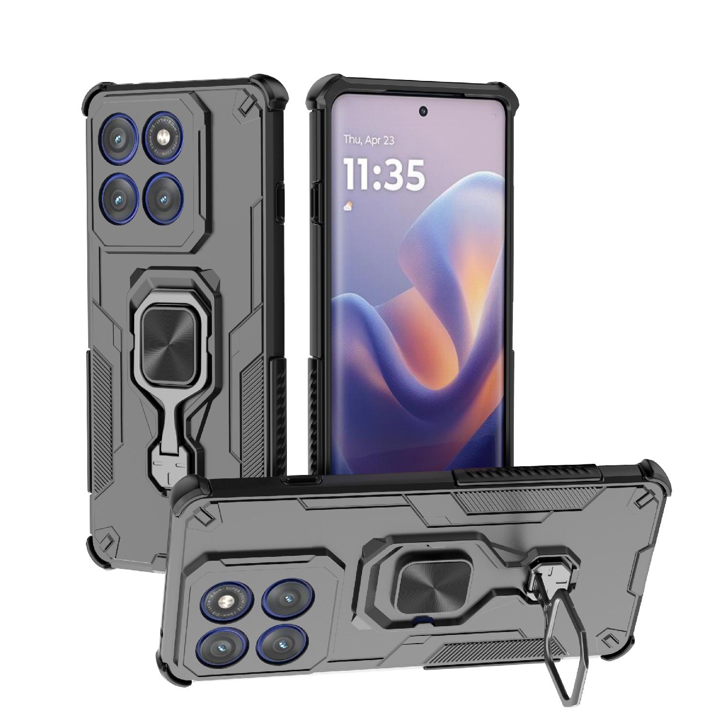 

Броньований чохол для Motorola Moto Edge 60 Pro 60 Fusion 60 Stylus 5G Кришка Магнітне кільце-підставка Захист об єктива Ударостійкий чохол Motorola Edge 60 Pro чорний