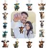 Cute Cartoon Colorful Bull Keychain Keyring Pendant For Car Backpacks Acrylic Material 8cm/3.1 In Size