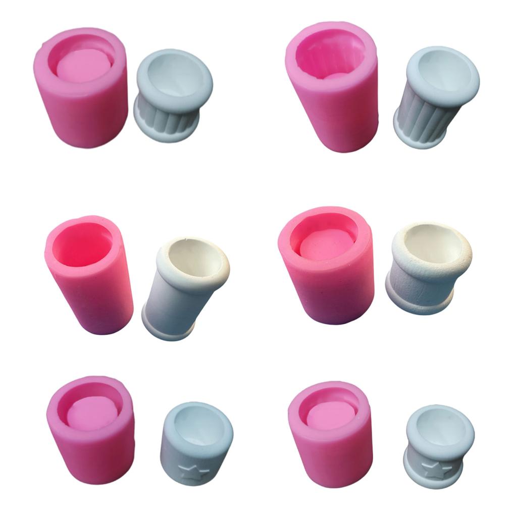 Candle Mould Decors Casting Molds DIY 3D Silicone Mould Cylinders Candle Mould Silicone Molds Handicrafts Candle Holder