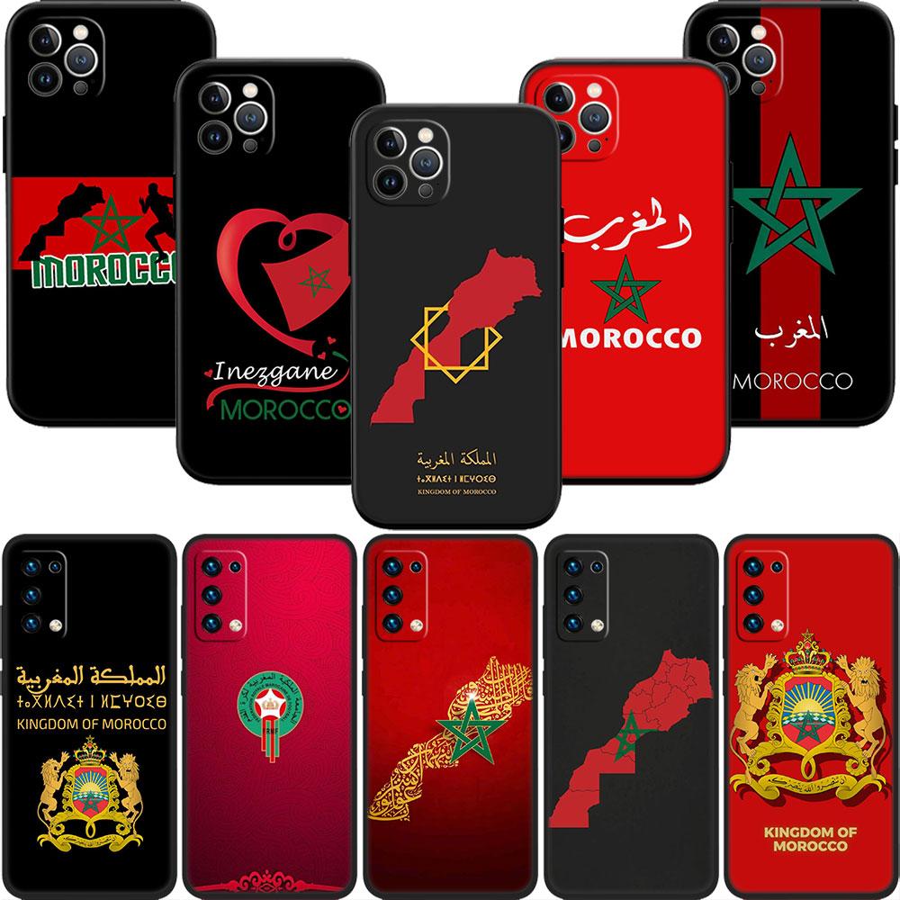 Morocco Flag Phone Case for Samsung Galaxy A01 A02 A02S A03 Core A03S A05 A05S A06 A10 A10S A16 A20 A20S A35 S10 Lite S10+ S10e