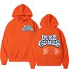 Luke Combs Tour 2025 printed men's and women's fashionable hip-hop retro pullover for autumn and winter casual long sleeved hooded sweatshirt