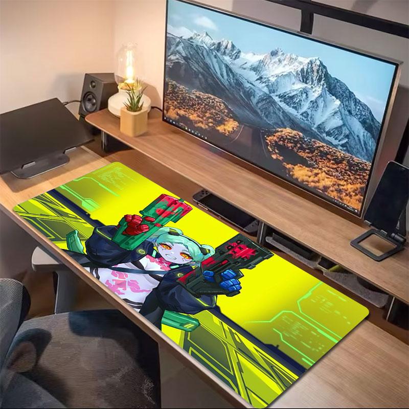 Kyberpunkové Budoucí Město Velký Podložka pod Myš Velký Herní Stůl Polštář Protiskluzová Podložka pro Notebook Tablet Velká Podložka pod Myš XXL Podložka Mini PC Herní Podložka s Zamykací Hranou