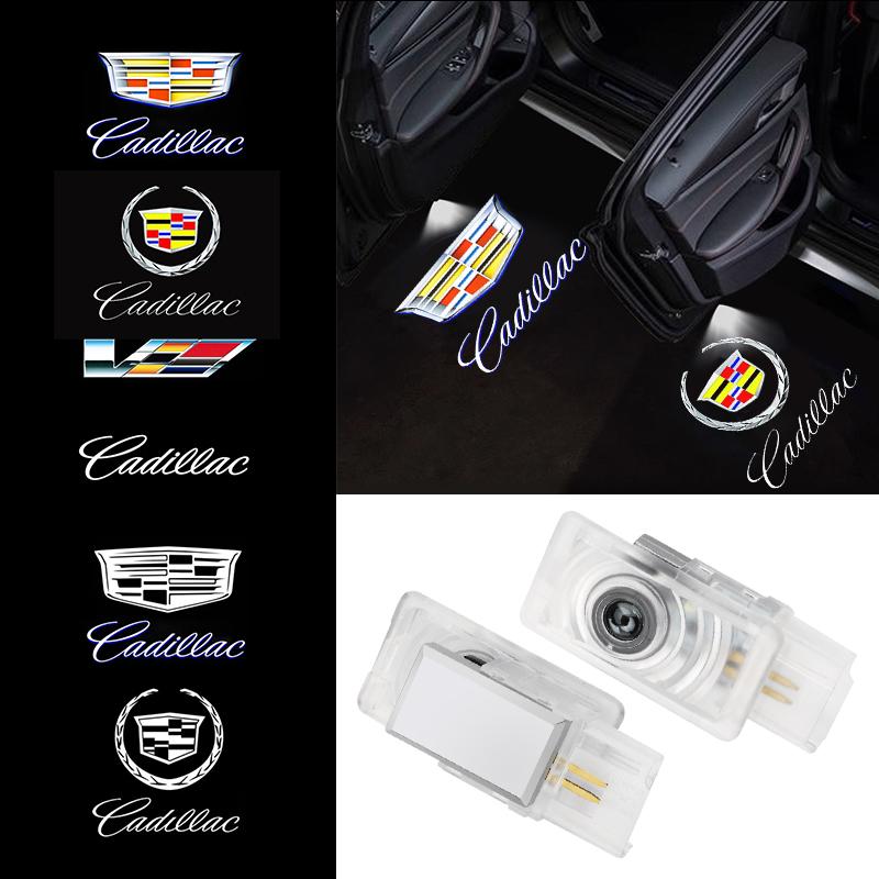 2PCS LED Car Door HD Laser Projector Lights Door Welcome Lamp For Cadillac CT5 CT6 XT4 XT5 XT6 ATS SRX XTS CTS Accessories