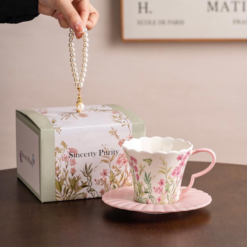 Ceramic Coffee Mug & Saucer Gift Set