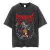 Vintage Washed Anime Death Note Misa Amane T Shirts Men Women Clothing Cotton Casual T-shirt Fashion Retro Short Sleeve T-shirts