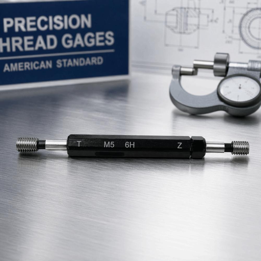 Steel Material Thread Plug Gauge M5x0.8 Metric Thread Gauge Double Ends Thread Gauge Hand Tool