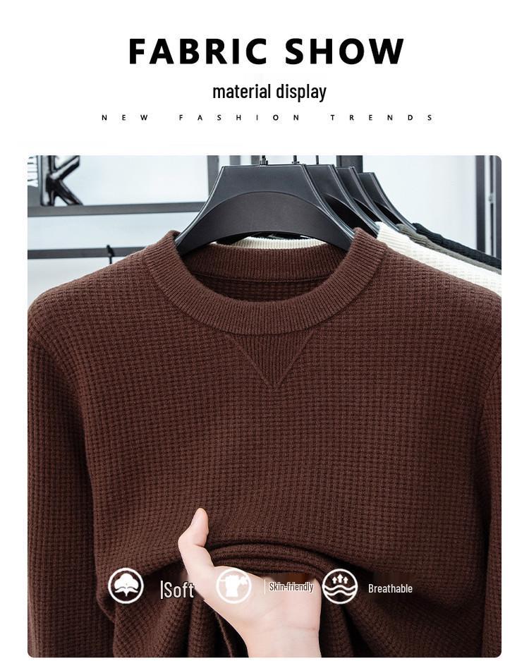 Men's Trendy Knitted Sweater: Fashionable, Loose, Casual, Versatile Round Neck Pullover for Autumn and Winter