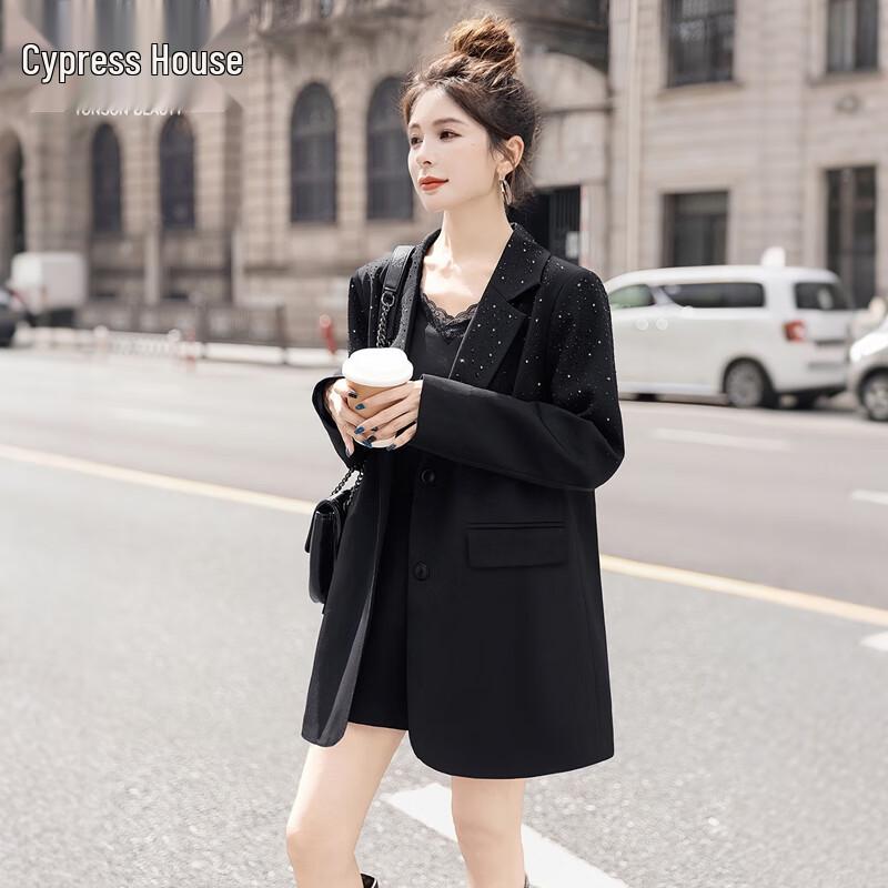 

Women s Niche Design Rhinestone Embellished Blazer M