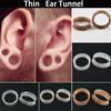 Pereche piele subțire moale flexibil ureche tuneluri dublu Flare dopuri de ureche carne tunel ecartament ureche expansor întinzător cercei Earlets