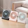 3 Speed Ultra Thin USB Rechargeable Desktop Fan Quiet Operation Energy Saving for Office Desk Use