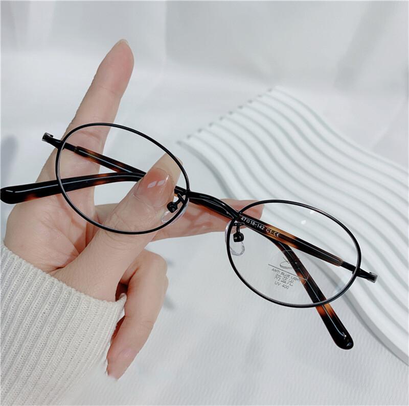 Vintage Tortoise Shell Round Reading Glasses Women Men Brand Design Small Oval Sun Glasses Alloy Fashion Eyeglasses