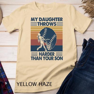 My Daughter Throws Harder Than Your Son Baseball Vintage T-Shirt Unisex T-shirt