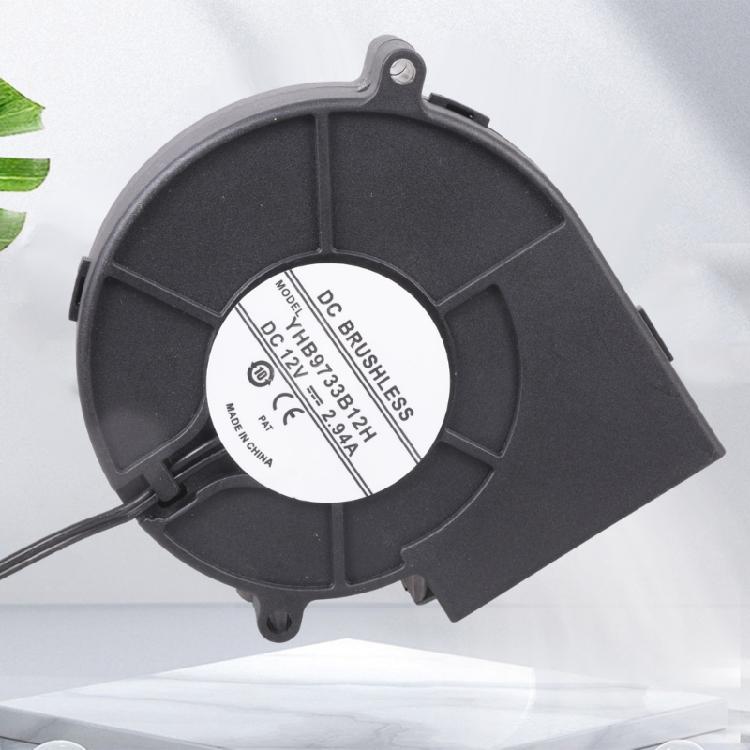 12V Cooling Blower with 5.5x2.1mm Power Connectors Twin Ball Bearing Design for Prolonged Grill Computer Ventilation Use