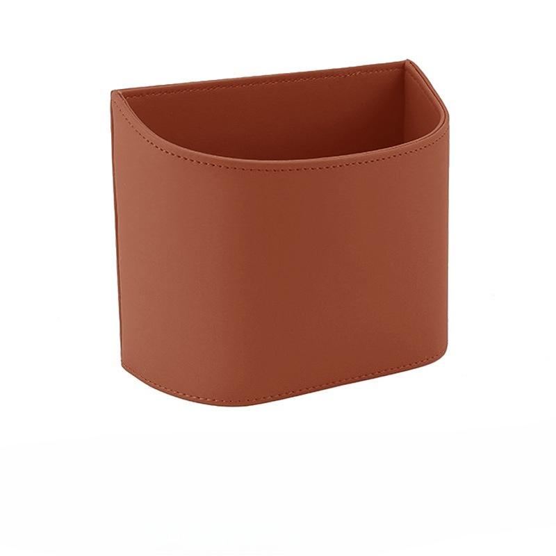 1pc PU Leather Car Trash Can - Large Space Rear Seat Garbage Bin, Easy To Fix Design,Compact Car Door Hanging Trash Can,Storage