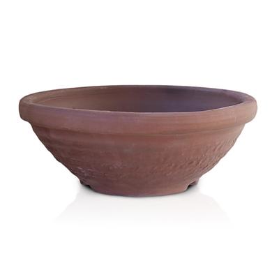 Umekichi Bonsai Maruyama Grass Made with Muddy Yokkaichi Banko Shallow Fits Miscellaneous Coniferous and Supplies, 6-inch Pot, Wood, Ware, Ceramic,