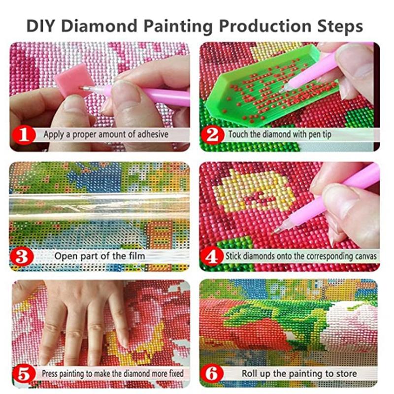 DIY Diamond Painting Animal Cross Stitch Full Round Drill  Steed Painting Embroidery Craft Home Decoration