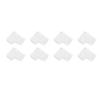 8pcs Solderless COB Connector Transparent L Shaped Connector  For Double Color LED Strips