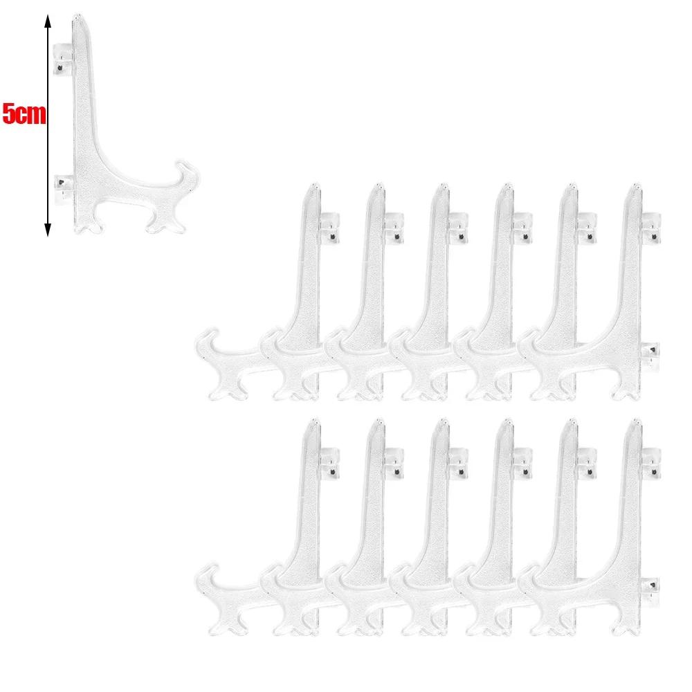2/20PCS Dish Plate Racks Folding Bowl Plate Picture Stand Storage Holder Plastic Dish Bowl Plate Holder Kitchen Accessories