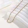 Classic Olive Bead Chain Necklace for Women,Minimalist Stainless Steel Necklaces,Trendy Jewelry Gift