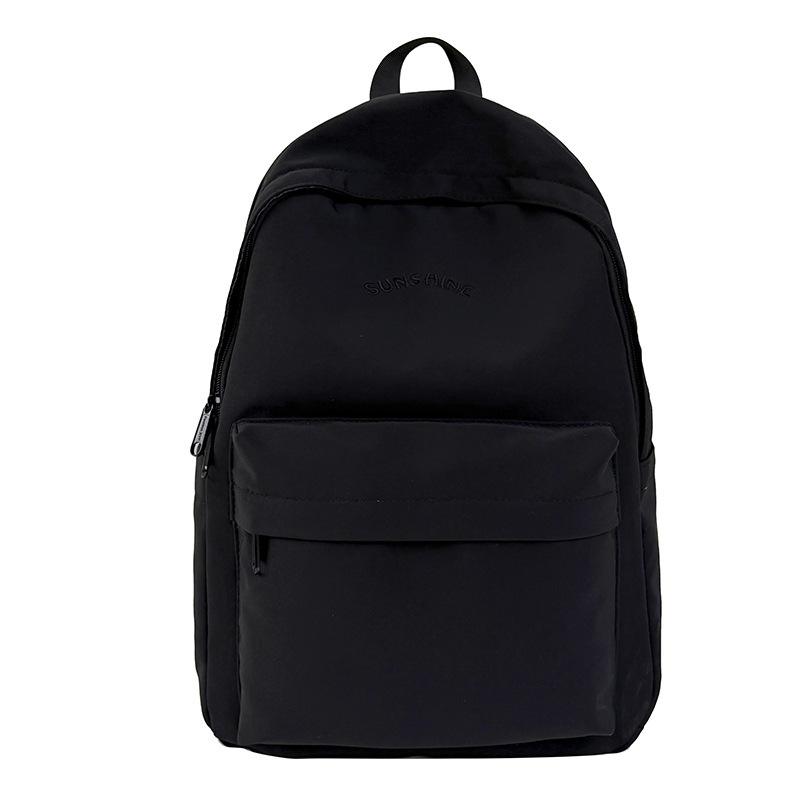 Schoolbag casual backpack female Korean version solid color campus junior high school student schoolbag simple sweet small fresh girls backpack