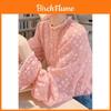 Florale Bluse im französischen Stil aus Modal-Stoff mit Rüschenärmeln für Freizeitkleidung