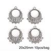 10 stk flere hull sølv sinklegering anheng for smykkekomponenter gjør DIY øredobber halsbånd armbånd