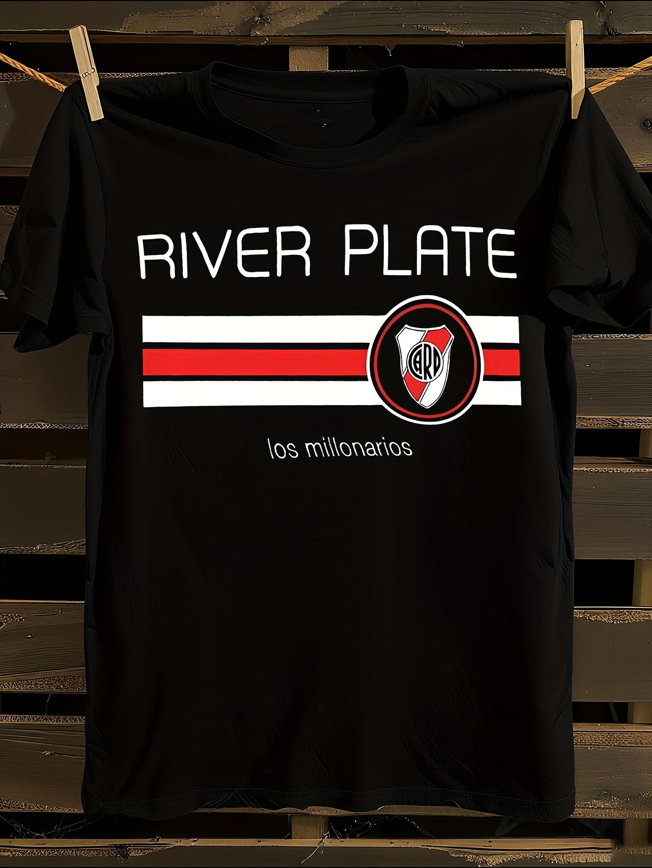 Vintage River Plate Soccer Graphic T-shirt L