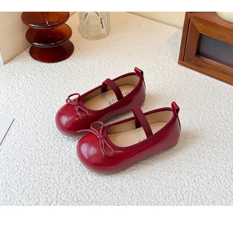 Girls Round Toe Soft Sole Princess Leather Shoes Kids Children Casual Single Shoes