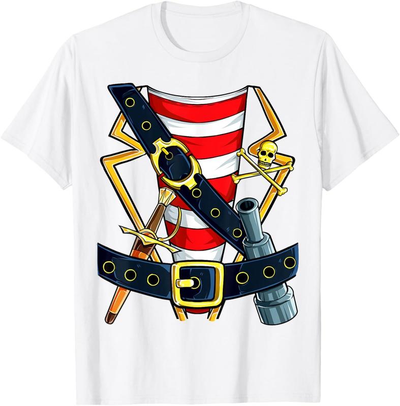 Pirate Buccaneer Costume Funny Halloween Novelty Unisex T-Shirt S