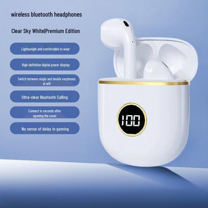 X88 Bluetooth Earbuds | Semi-in-ear | Noise Cancelling | Gaming | Low Latency | Digital Display | High Sound Quality | Comfortable for Long Wear.