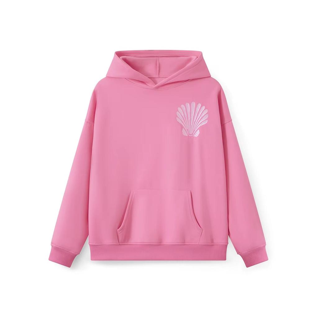 STREETRICH Damen Y2K Locker geschnittene Kapuzenpullover Ästhetisches Muster Gestickte Langarm Pullover Lässige Oberteile mit Kängurutaschen