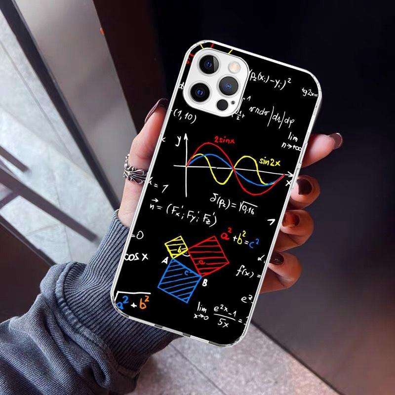 Physics Chemical Mathematics Phone Case For iPhone 17 Air 11 13 Mini 14 15 Plus 16 12 Pro Max 16E SE 7 8 Pattern Soft TPU Back C