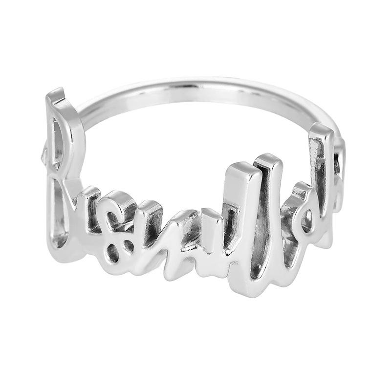 Simple Letter Napkin Ring for Creative Hotel Decoration