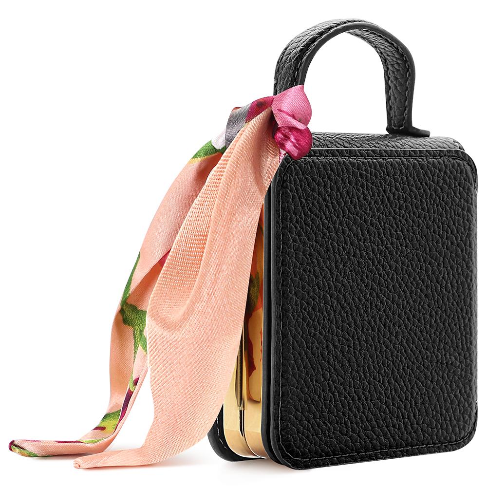 

Чехол для Samsung Galaxy Z Flip7 5G из ПУ кожи+ПК, чехол-тоут для телефона с зеркалом Black