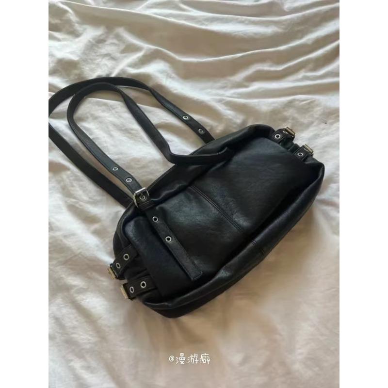 Homemade Leopard Print Series Korean Female Spice Girls Niche Blogger Locomotive Underarm Bag Premium Shoulder Bag чёрный