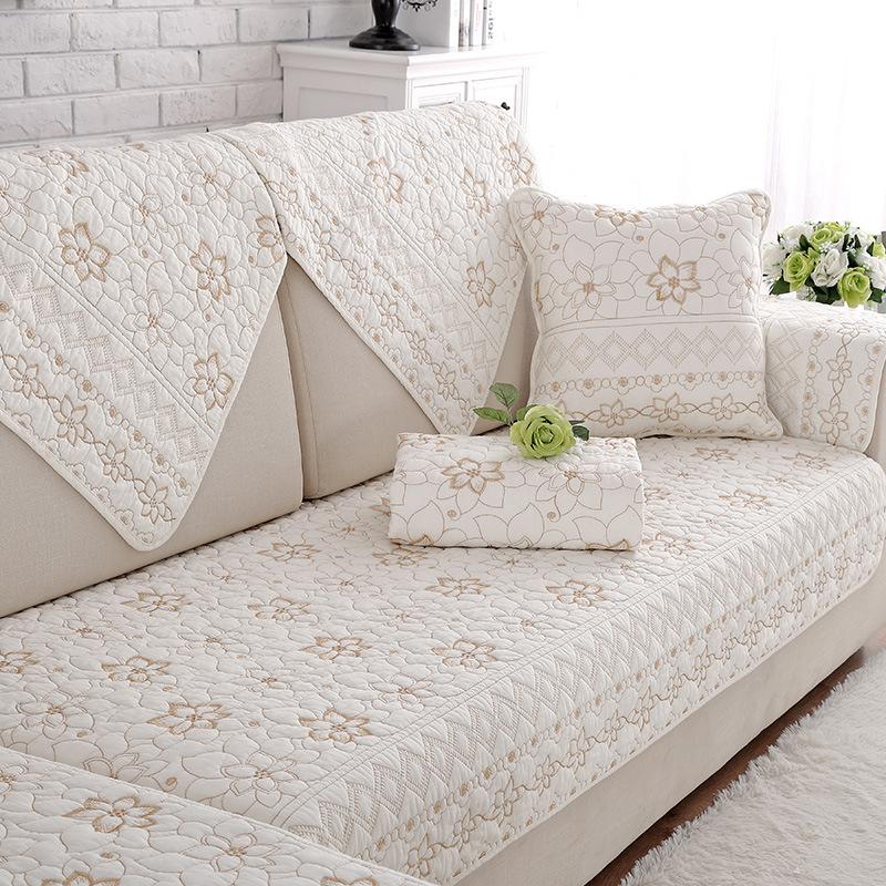 Husă de canapea modernă minimalistă antiderapantă Bumbac Țesătură grafică 3D Față de pernă Prosop pentru brațul canapelei Patru sezoane Pernă de spălat Acasă