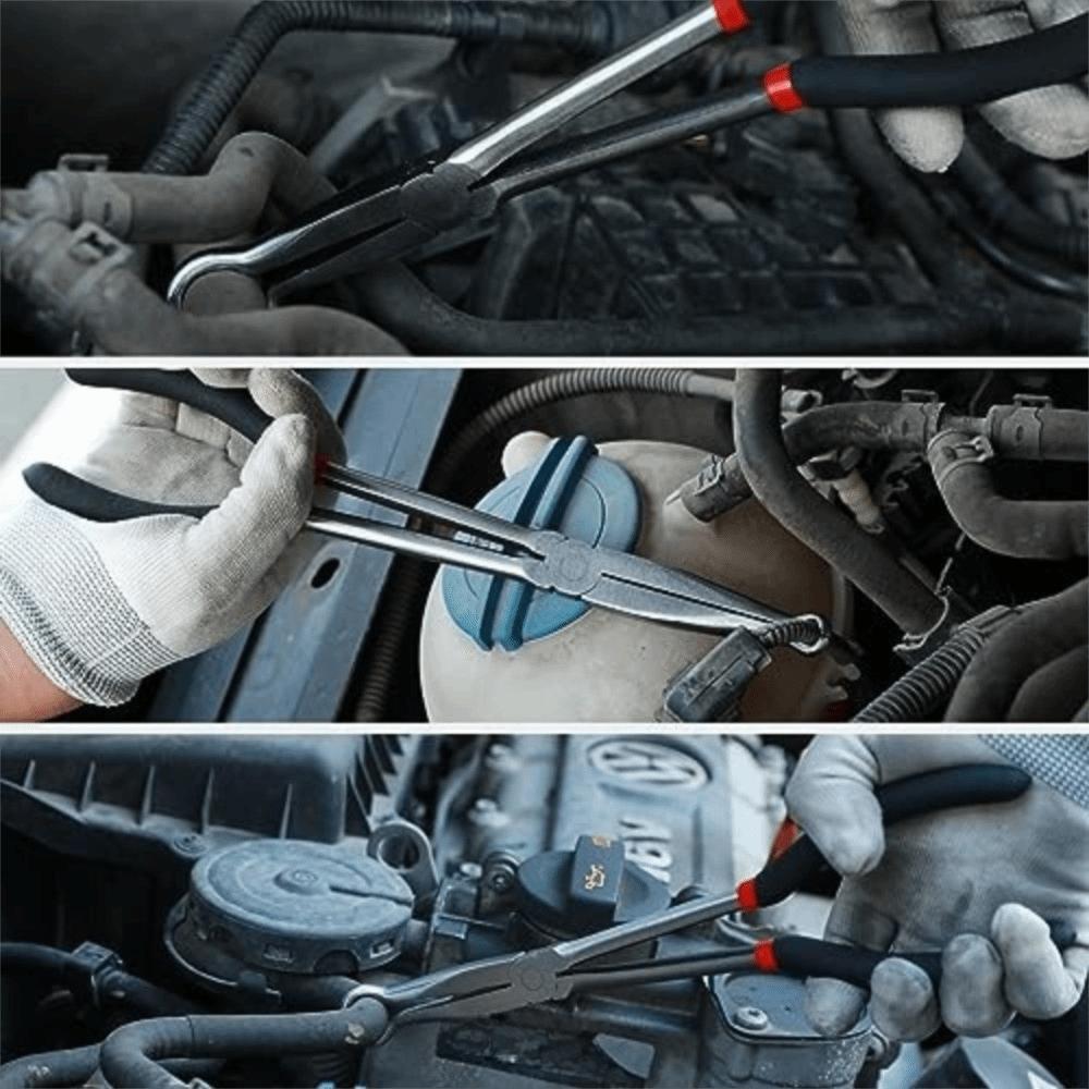 3PCS Heavy Duty Long Nose Grip Pliers 11 Inch Hose Removal Pliers Ring Nose Pliers  Hose Gripping