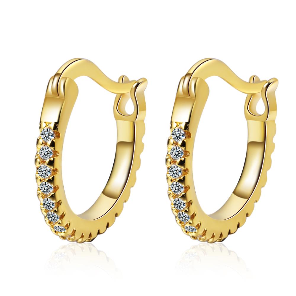 Plated Total 2.6CT Full Moissanite Hoop Earring for Women Sparkling Wedding Party Earring 925 Silver Jewelry Huggie