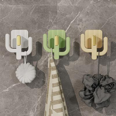 Rack Saving Wall Cactus Shape Space Punch-free Slipper Mounted Slipper Hook Strong Load-Bearing Bathroom