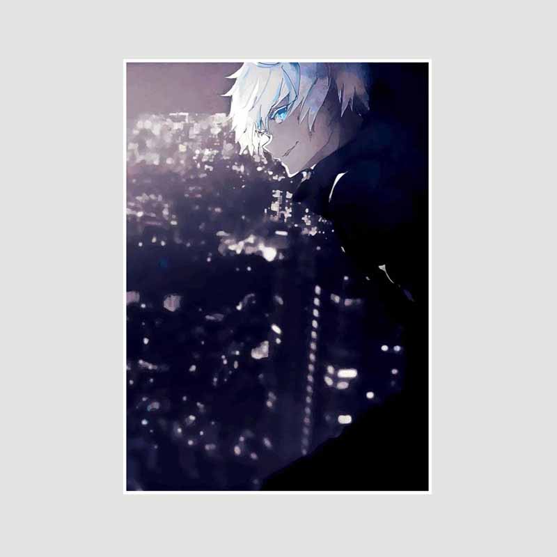 Anime Jujutsu Kaisen Posters Aesthetic White Paper Satoru Gojo Nobara Kugisaki Poster Wall Art Painting Study Home Decor Room Bar Decoration Pictures