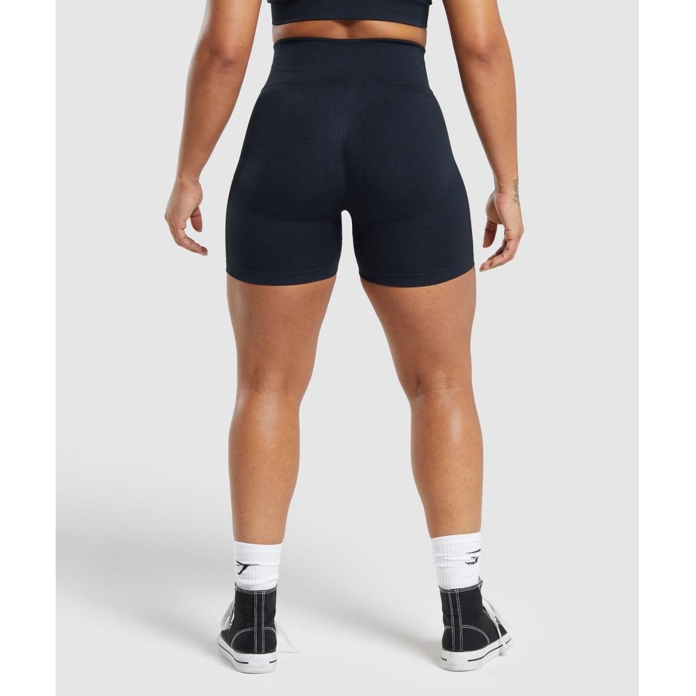 Gymshark Lift Contour Seamless Shorts Midnight Blue Black Marl B6a8i Ucvj