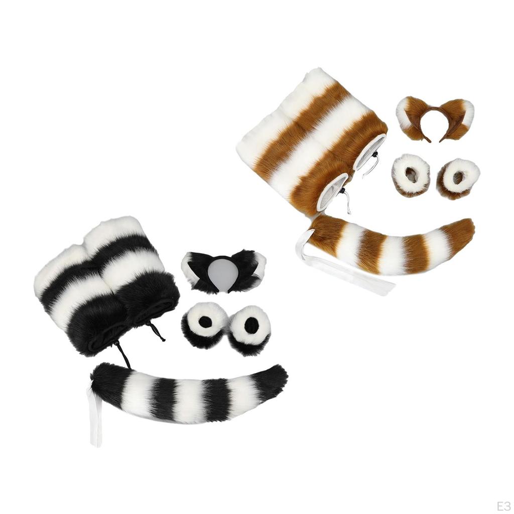 Tail Cosplay Set Leg Sleeve for Fancy Party Gifts Children Anime Performance Props