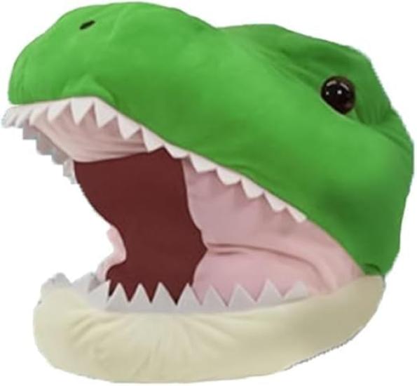 [Panda] [Instagrammable] Fluffy Animal Plush Mask Black Cat Shark Dinosaur (Dinosaur)
