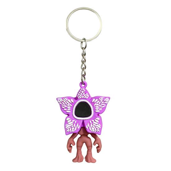 

1/4Pcs Keychain Cartoon Floral Design Key Chain Handmade PVC Metal Keychain Hanging Pendant Backpack Bag Accessory