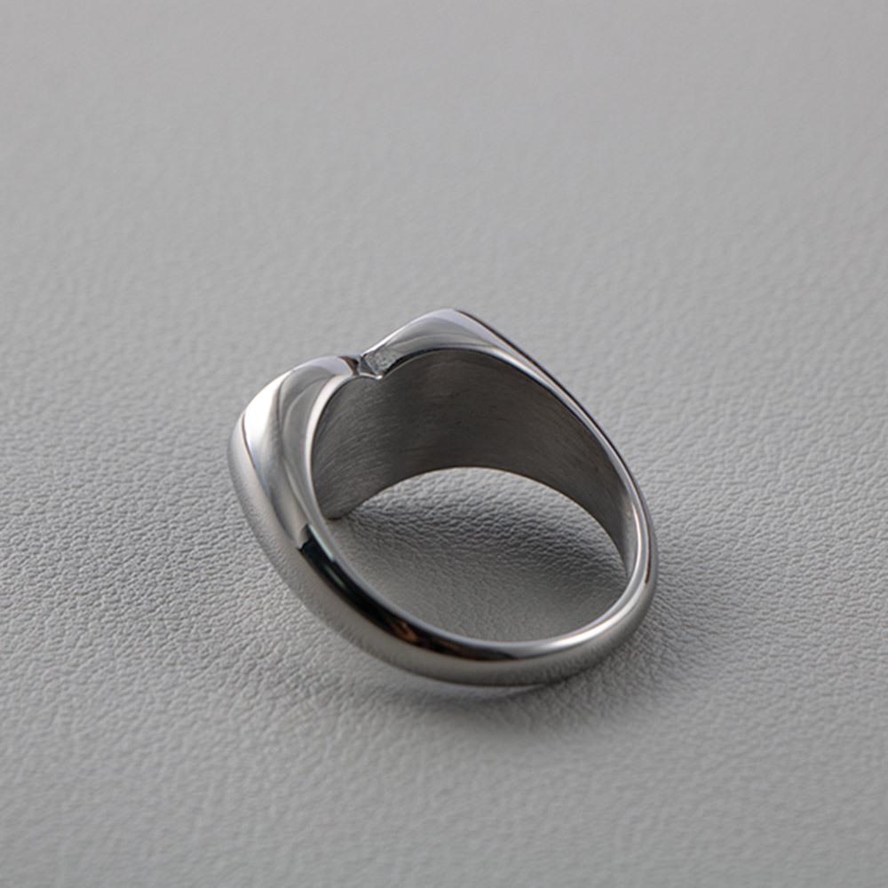 Non-fading Heart-Shaped Titanium Steel Ring - Versatile Jewelry for Men and Women