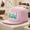 Summer Aloha Hawaii Shaka Sign Print Flat Brim Baseball Cap Trendy Street Style Polyester Adult Hip Hop Hat